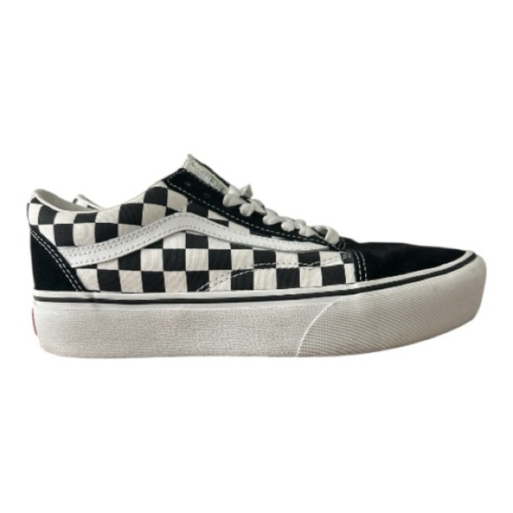 Black and White Check Vans Lace Up Off the Wall